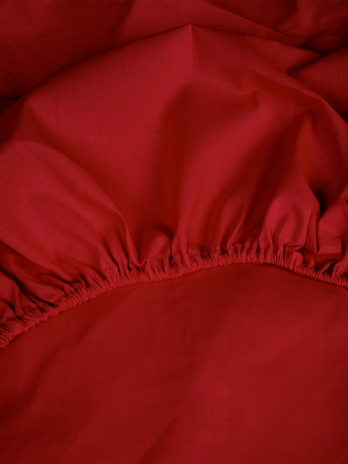 Κατωσέντονο Cotton Feelings με Λάστιχο 113 Red Διπλό 160x200+30εκ