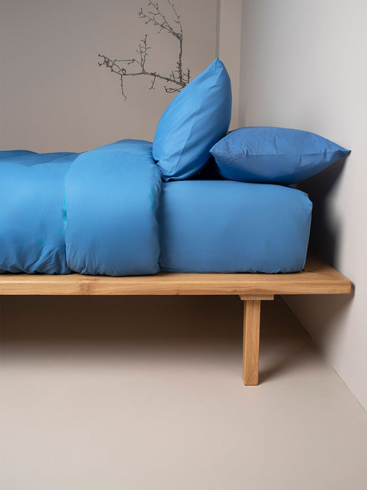 Σεντόνι Cotton Feelings Φλατ 104 Blue Υπέρδιπλο 235x270εκ