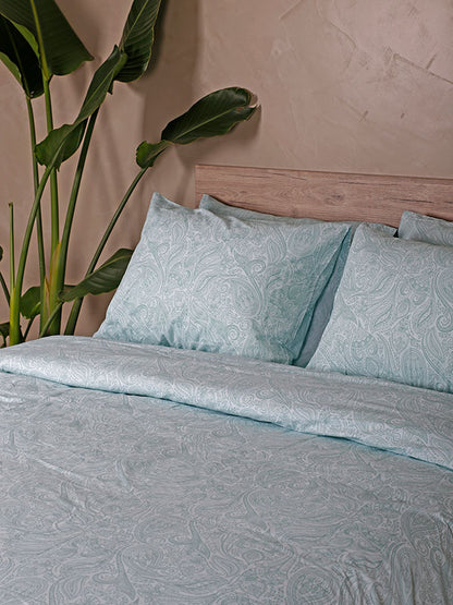 Σετ Σεντόνια Cotton Feelings 2040 Aqua Μονό 165x270εκ