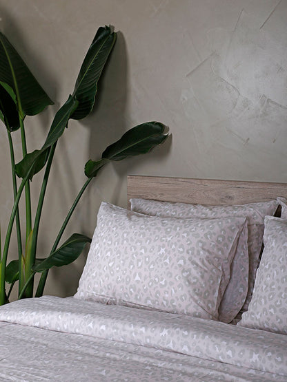 Σετ Σεντόνια Cotton Feelings 2044 Beige Μονό με Λάστιχο 105x205+30εκ