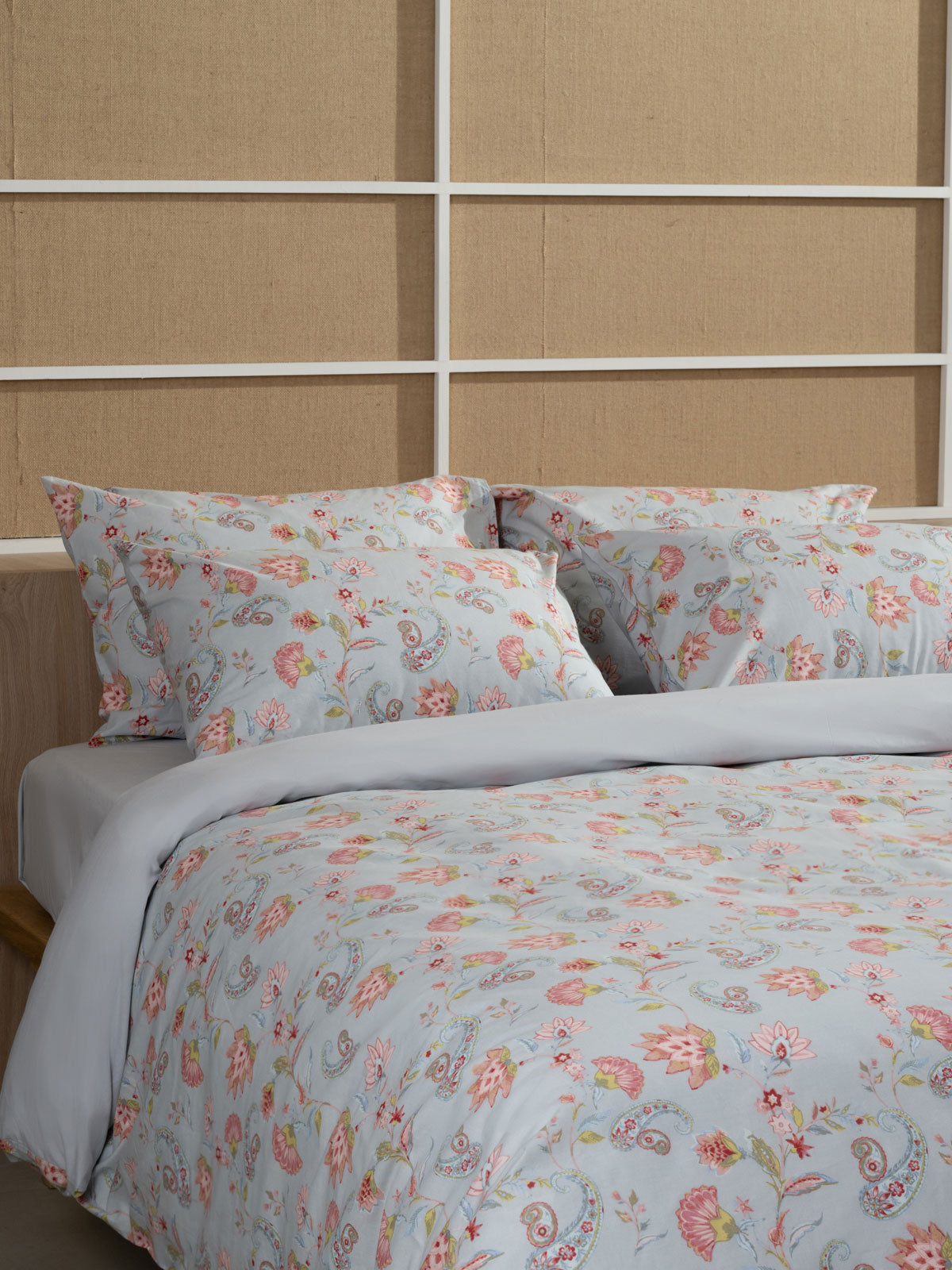 Σετ Σεντόνια Cotton Feelings 2068 Grey Μονό 165x270εκ