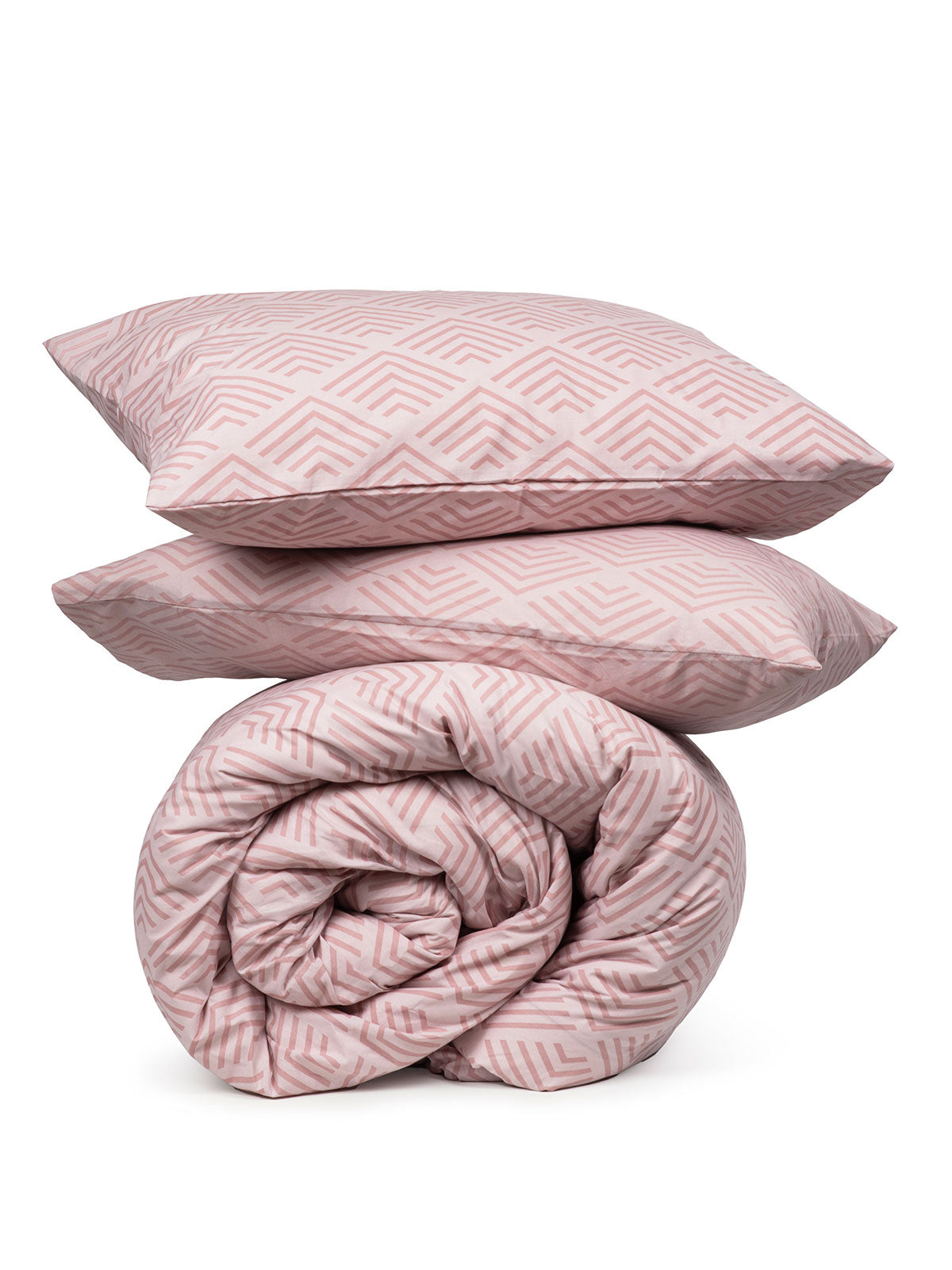 Σετ Σεντόνια Cotton Feelings 2048 Powder Διπλό 200x270εκ