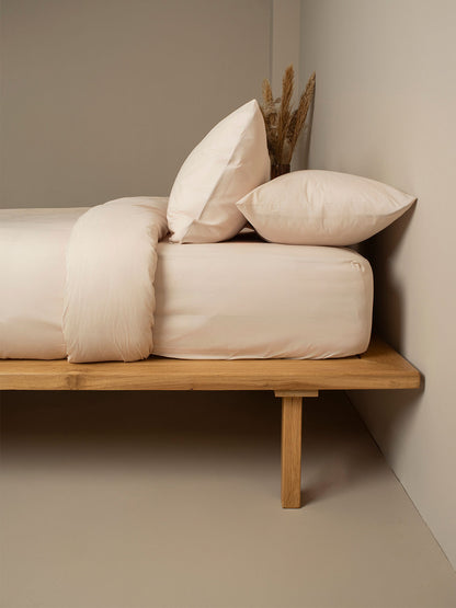 Σετ Σεντόνια Cotton Feelings 109 Sand Διπλό με Λάστιχο 150x205+30εκ