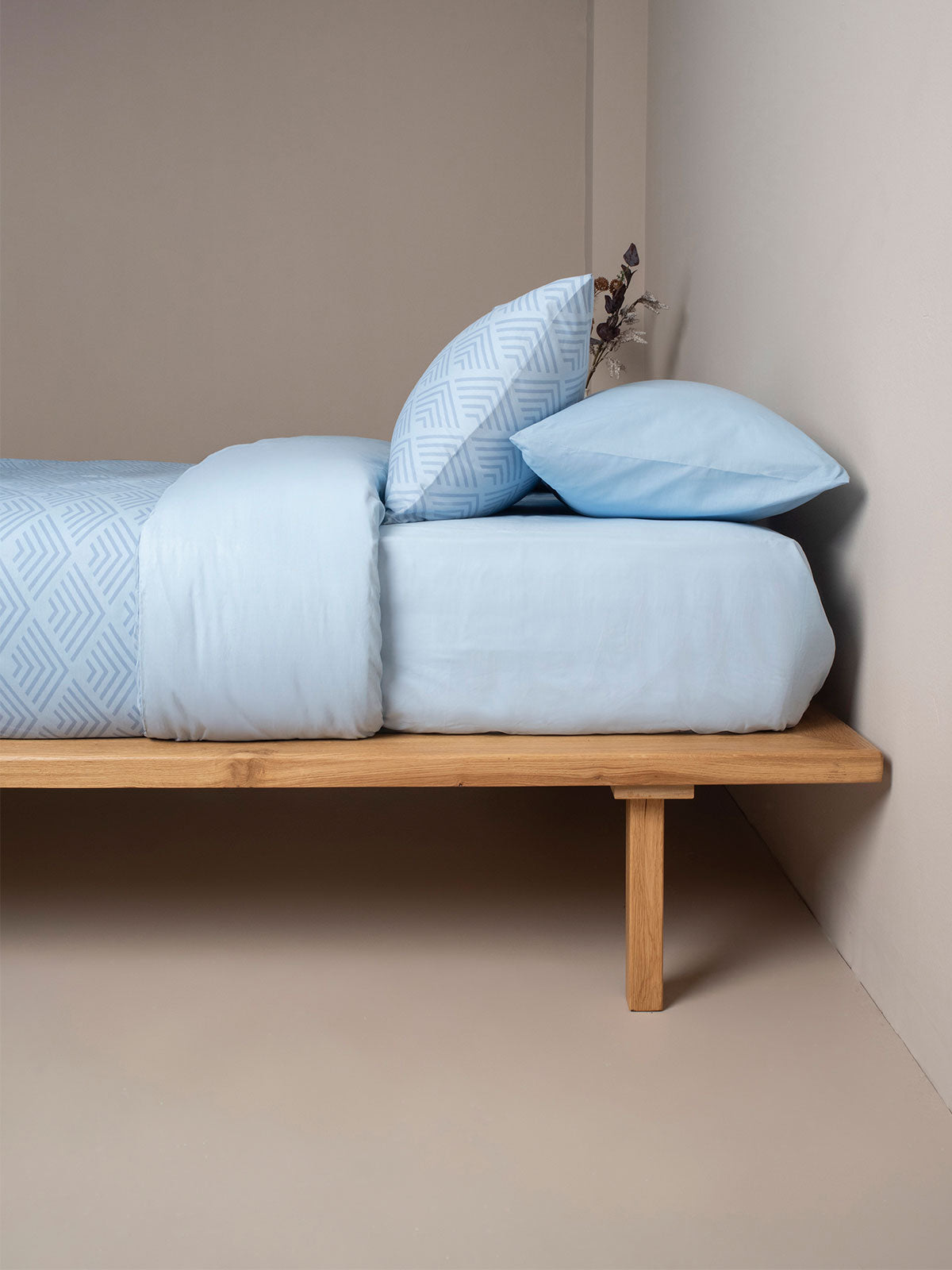 Σετ Σεντόνια Cotton Feelings 2048 Blue Υπέρδιπλο 235x270εκ