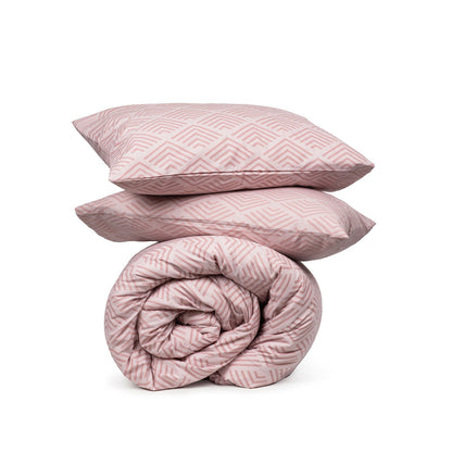 Σετ Σεντόνια Cotton Feelings 2048 Powder Υπέρδιπλο 235x270εκ