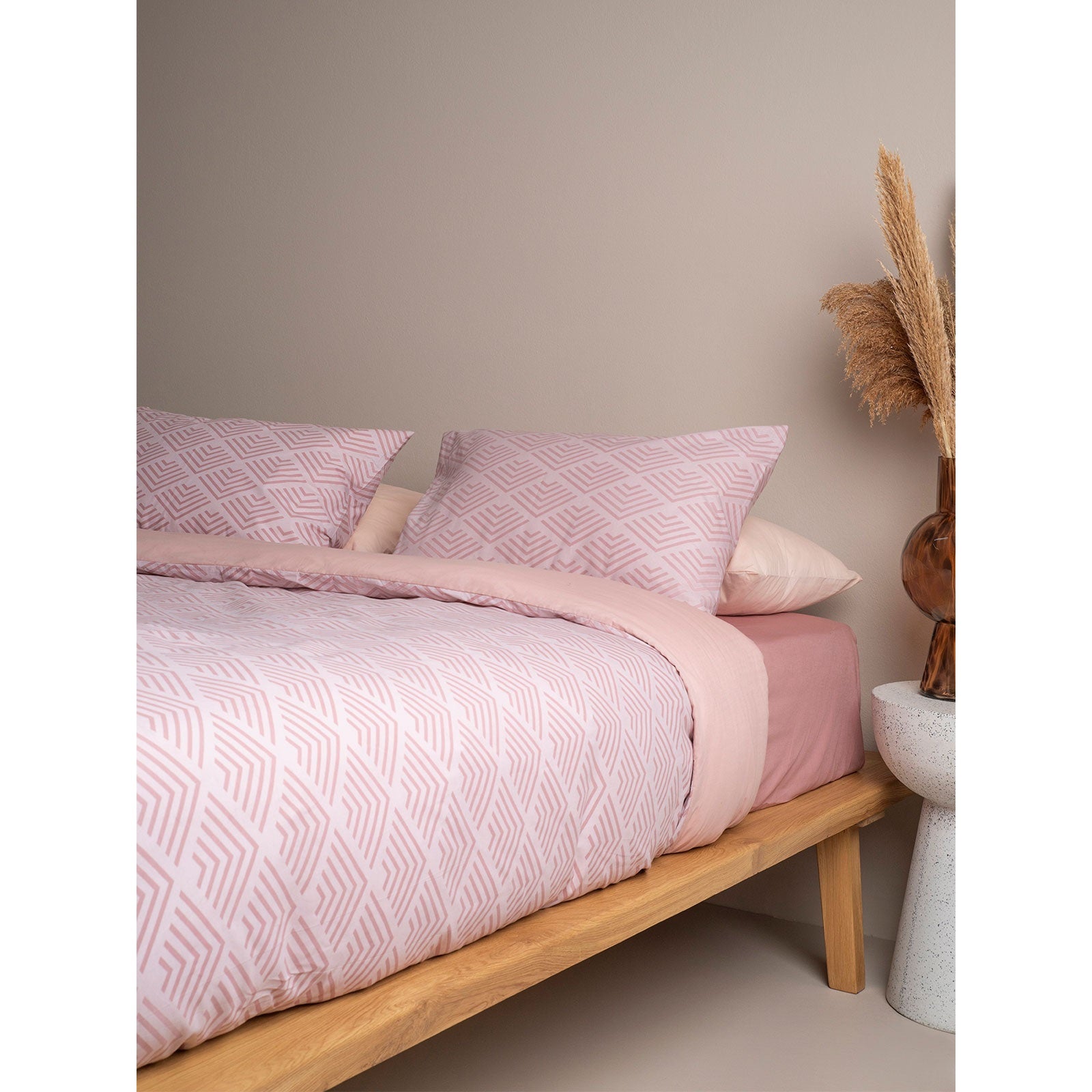 Σετ Σεντόνια Cotton Feelings 2048 Powder Υπέρδιπλο 235x270εκ