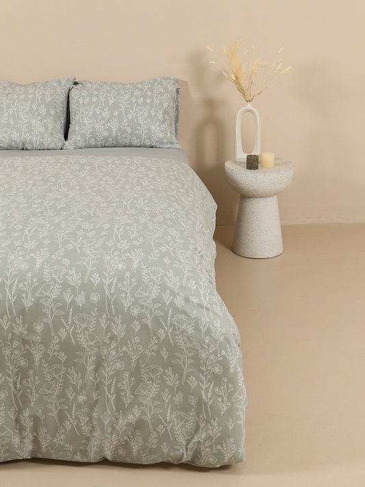 Σετ Σεντόνια Cotton Feelings 2050 Grey Υπέρδιπλο με Λάστιχο 170x205+30εκ