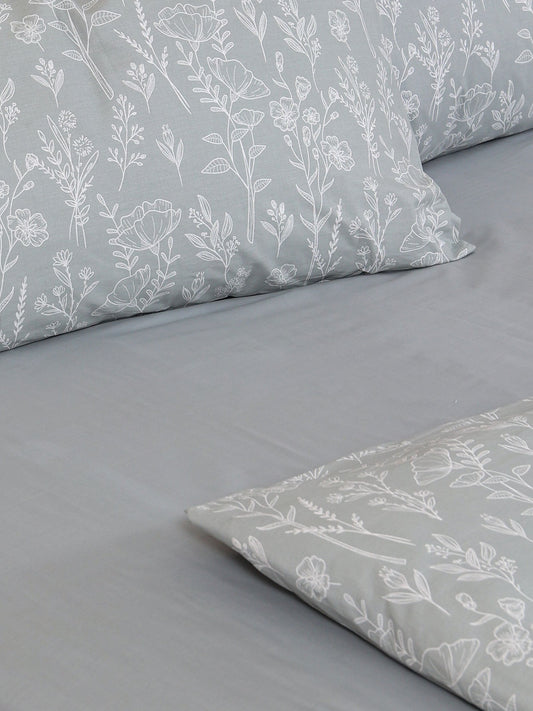 Σετ Σεντόνια Cotton Feelings 2050 Grey Υπέρδιπλο με Λάστιχο 170x205+30εκ