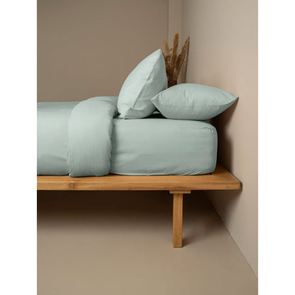 Σετ Σεντόνια Cotton Feelings 105 Aqua Υπέρδιπλο με Λάστιχο 170x205+30εκ