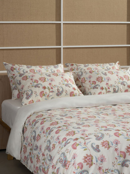 Σετ Σεντόνια Cotton Feelings 2068 Ecru Υπέρδιπλο με Λάστιχο 170x205+30εκ