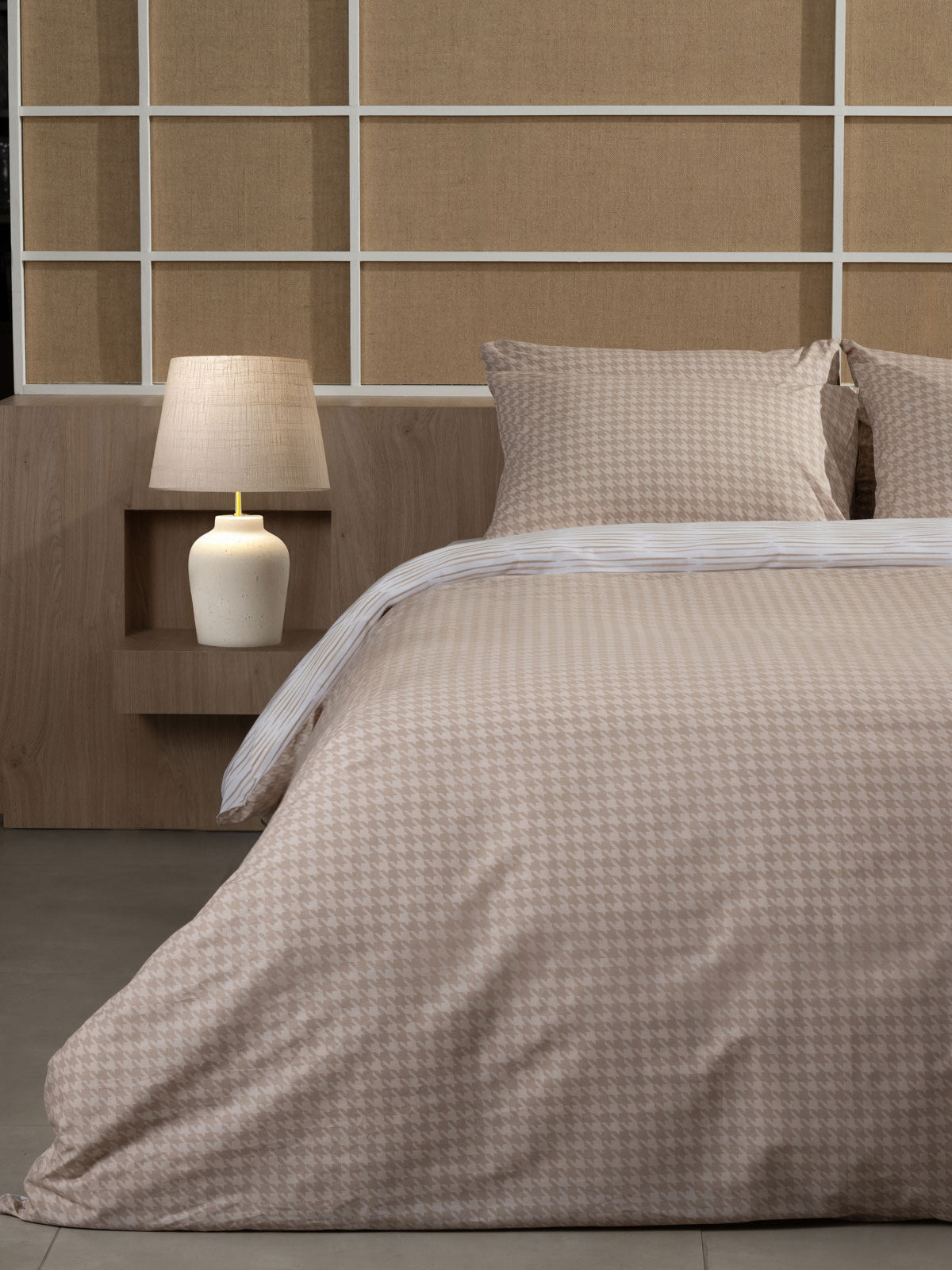 Σετ Σεντόνια Cotton Feelings 2064 Beige Υπέρδιπλο 235x270εκ