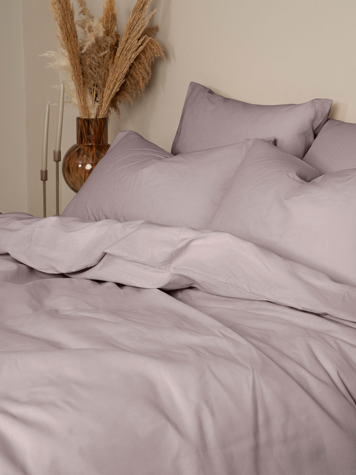 Σετ Σεντόνια Cotton Feelings 107 Dark Grey Υπέρδιπλο Με Λάστιχο (170x205+30)