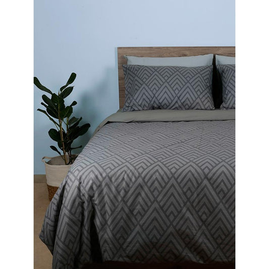 Σετ Σεντόνια Cotton Feelings 2036 Grey Υπέρδιπλο 235x270εκ