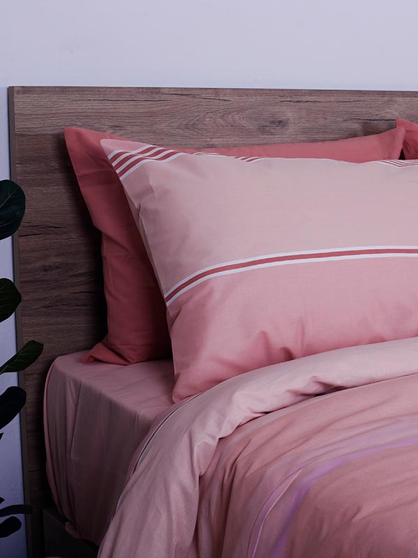 Σετ Σεντόνια Cotton Feelings 2034 Pink King Size 260x270εκ