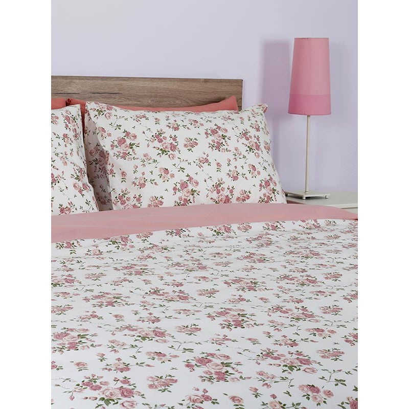Σετ Σεντόνια Cotton Feelings 929 Pink King Size 260x270εκ
