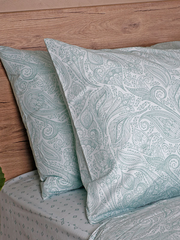 Σετ Σεντόνια Cotton Feelings 2040 Aqua King Size 260x270εκ