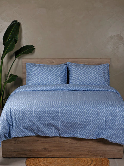 Σετ Σεντόνια Cotton Feelings 2042 Blue King Size 260x270εκ