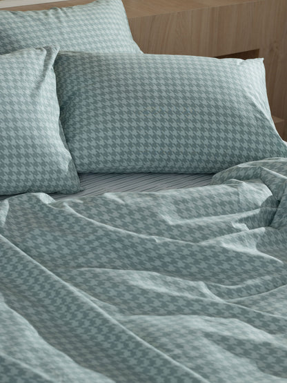 Σετ Σεντόνια Cotton Feelings 2064 Aqua King Size 260x270εκ