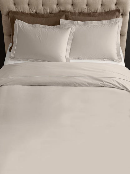 Σετ Σεντόνια Satin Μονόχρωμα Beige King Size (270x280)