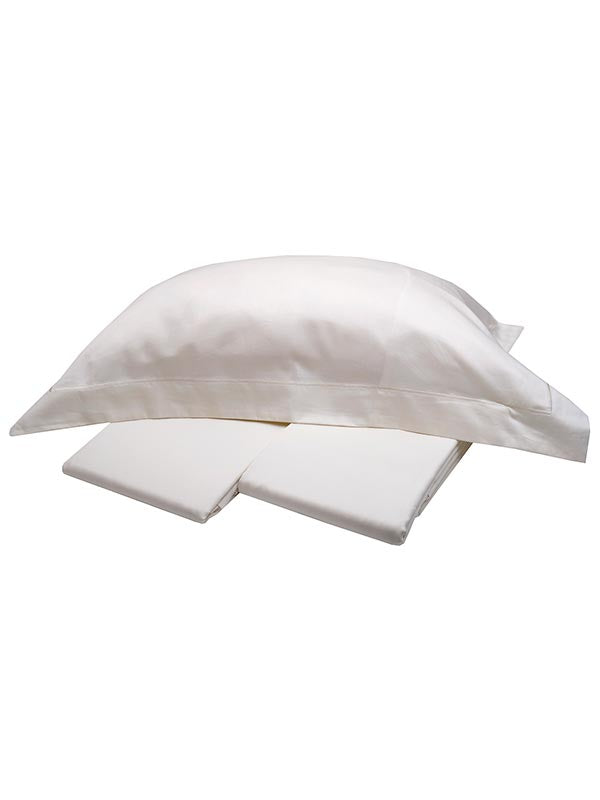 Σετ Σεντόνια Satin Μονόχρωμα Ecru King Size 270x280εκ