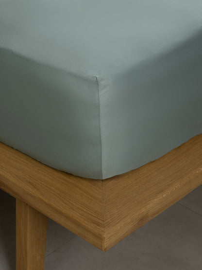 Κατωσέντονο Βαμβακοσατέν Omnia με Λάστιχο Aqua Υπέρδιπλο 180x200+40εκ