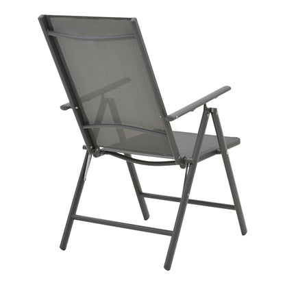 Πολυθρόνα Candor Ανθρακί Μέταλλο και Γκρι Textilene 51.5x63.5x107
