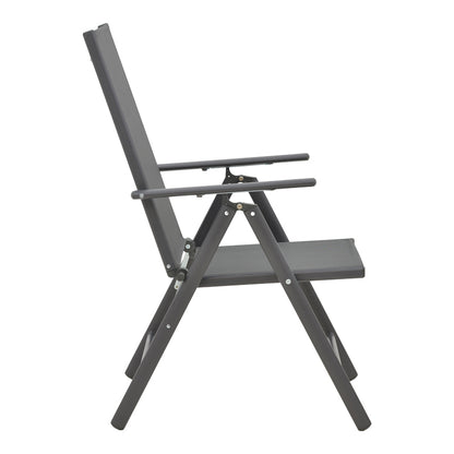 Πολυθρόνα Candor Ανθρακί Μέταλλο και Γκρι Textilene 51.5x63.5x107