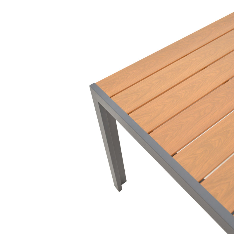 Τραπέζι Nares Αλουμίνιο Ανθρακί-Plywood Φυσικό 180x90x72.5