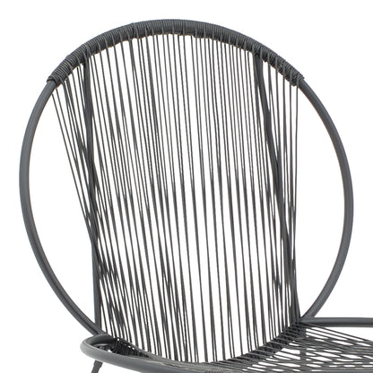 Καρέκλα Κήπου Dapper Μαύρο Μέταλλο-PE Μαύρο 64.5x74.5x76