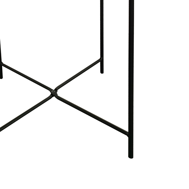 Τραπέζι Caius Μέταλλο σε Μαύρη Απόχρωση Φ46x52