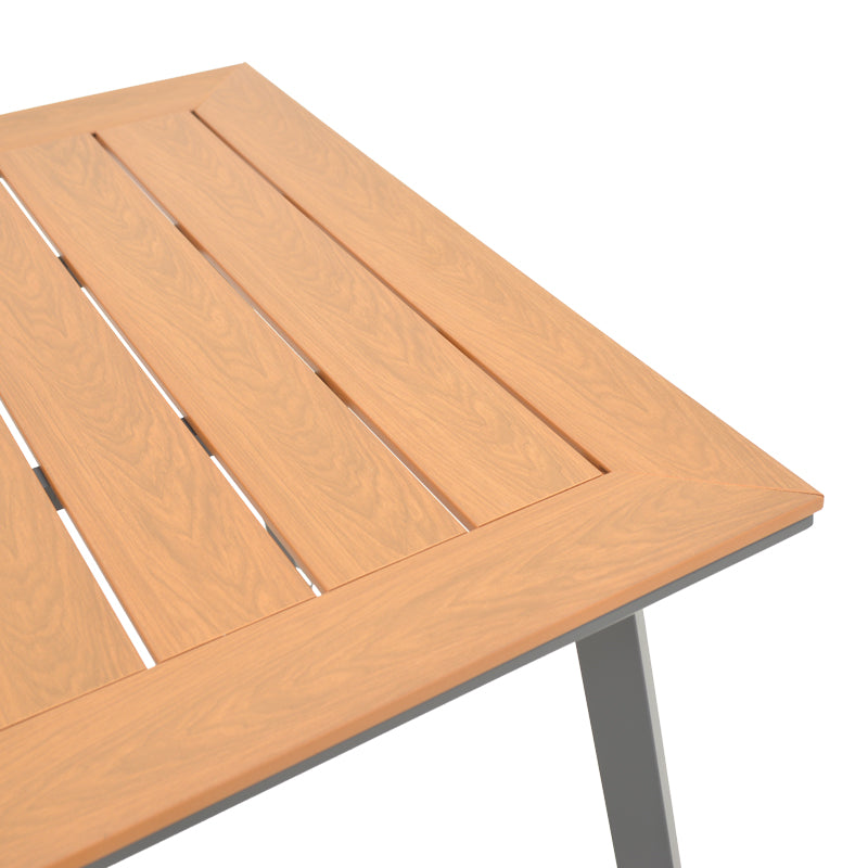 Τραπέζι Griffith Μαύρο Αλουμίνιο και Plywood σε Φυσική Απόχρωση 160x80x74