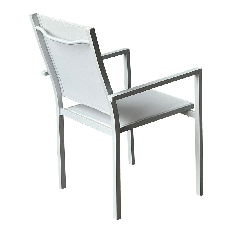 Πολυθρόνα Zacreta Αλουμίνιο-Textilene σε Λευκή Απόχρωση 61x56.5x87.5