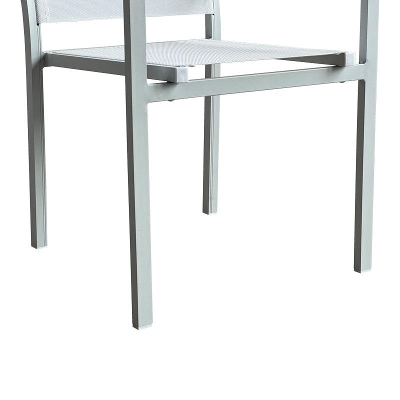 Πολυθρόνα Zacreta Αλουμίνιο-Textilene σε Λευκή Απόχρωση 61x56.5x87.5