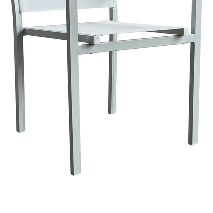 Πολυθρόνα Zacreta Αλουμίνιο-Textilene σε Λευκή Απόχρωση 61x56.5x87.5