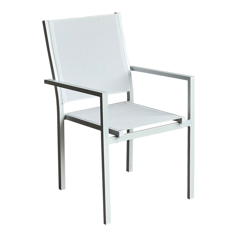 Πολυθρόνα Zacreta Αλουμίνιο-Textilene σε Λευκή Απόχρωση 61x56.5x87.5