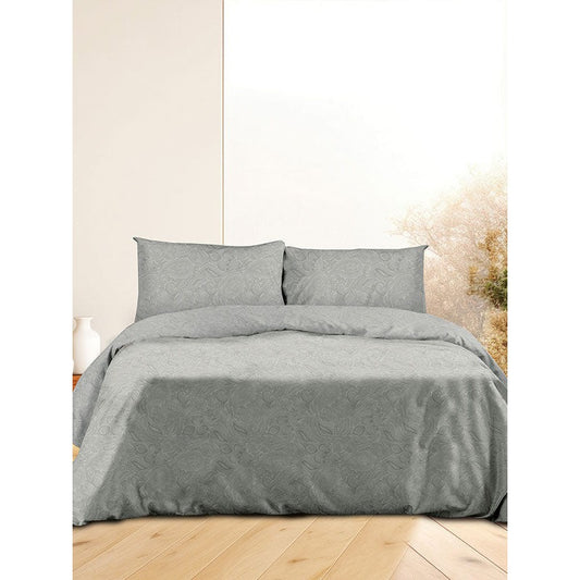 Σετ Σεντόνια Flannel 2040 Grey Διπλό 200x260εκ
