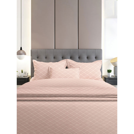 Σετ Σεντόνια Flannel 2048 Pink Διπλό με Λάστιχο 150x205+30εκ