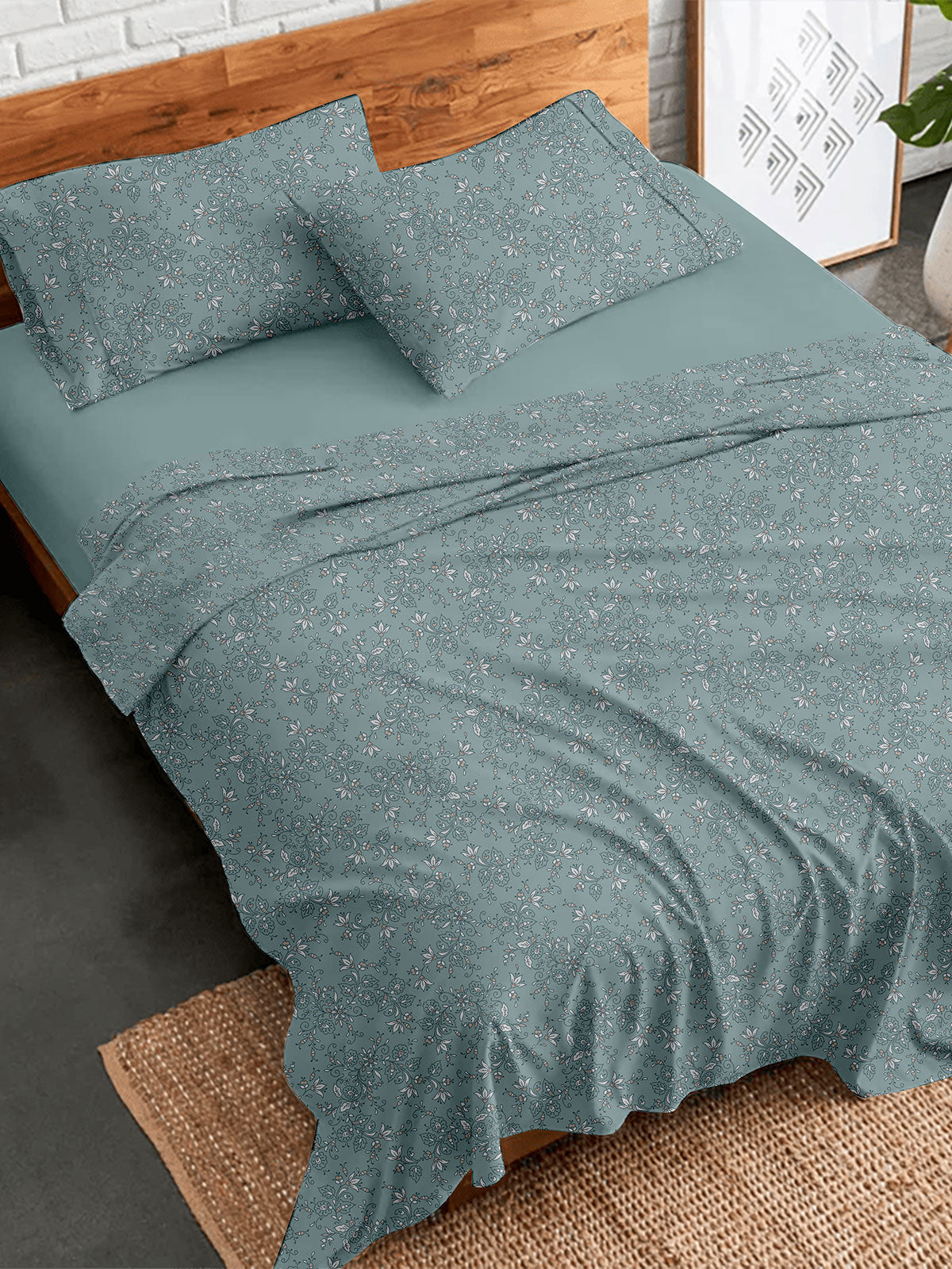 Σετ Σεντόνια Flannel 928 Aqua Διπλό (200x260)