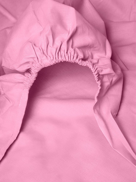 Κατωσέντονο Menta με Λάστιχο 13 Pink Μονό 100x200+25εκ