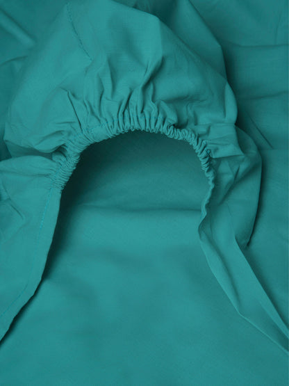 Κατωσέντονο Menta με Λάστιχο 20 Petrol Μονό 100x200+25εκ