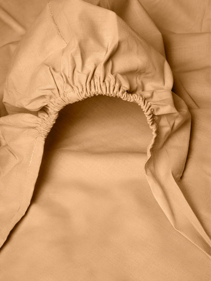 Κατωσέντονο Menta με Λάστιχο 5 Brown Μονό 100x200+25εκ