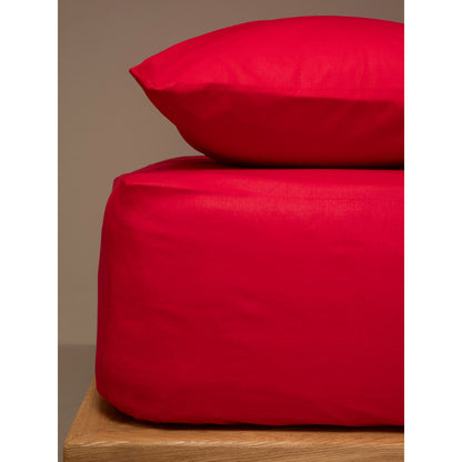 Κατωσέντονο Menta με Λάστιχο 12 Red Υπέρδιπλο 180x200+25εκ