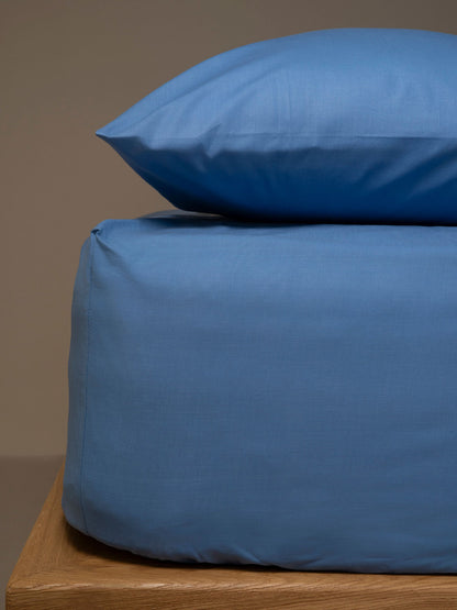 Κατωσέντονο Menta με Λάστιχο 17 Blue Υπέρδιπλο 180x200+25εκ