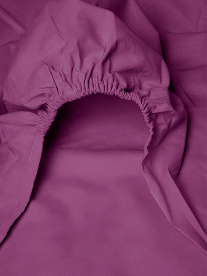 Κατωσέντονο Menta με Λάστιχο 10 Mauve Ημίδιπλο 120x200+25εκ