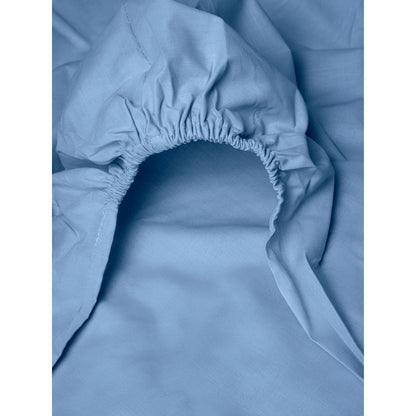 Κατωσέντονο Menta με Λάστιχο 16 Light Blue Ημίδιπλο 120x200+25εκ