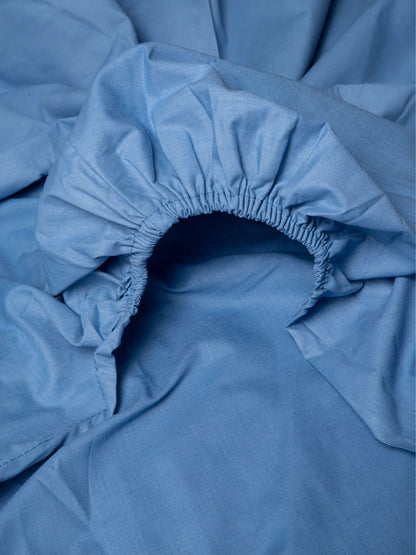 Κατωσέντονο Menta με Λάστιχο 17 Blue Ημίδιπλο 120x200+25εκ