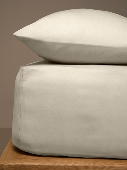 Κατωσέντονο Menta με Λάστιχο 2 Ecru Ημίδιπλο 120x200+25εκ