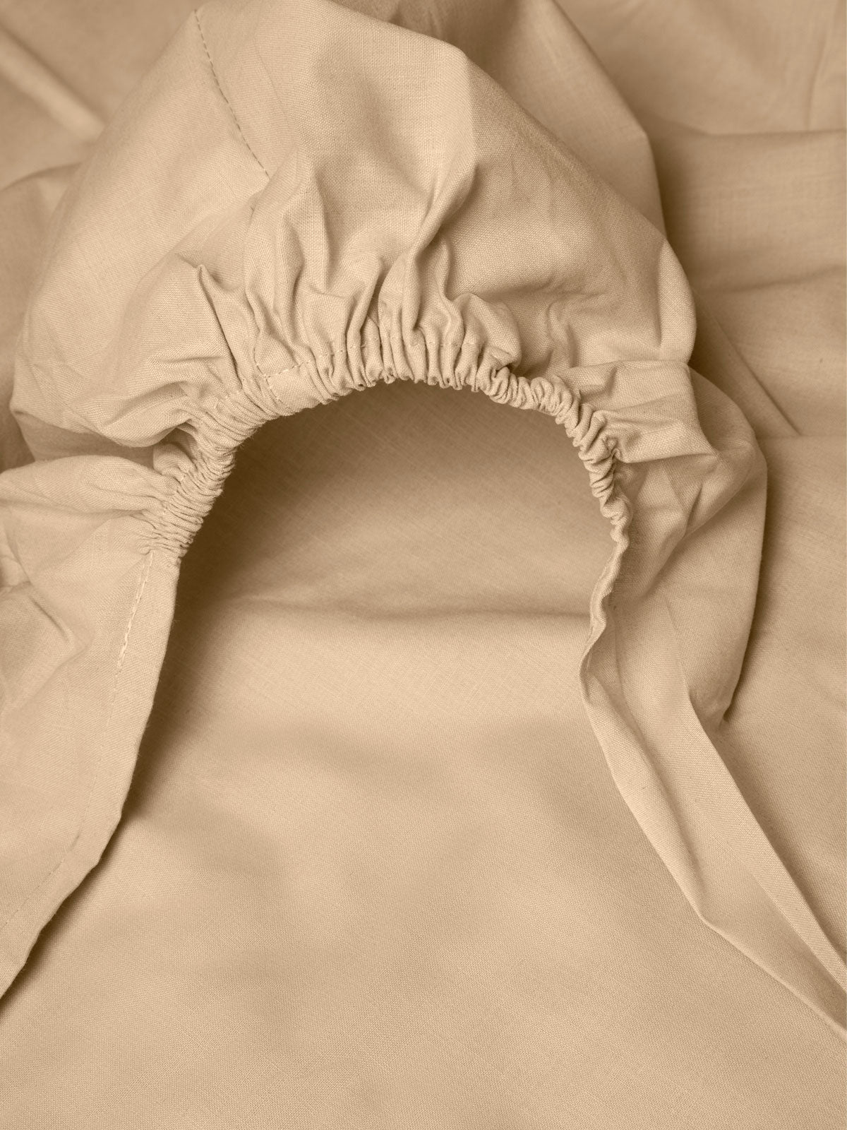 Κατωσέντονο Menta με Λάστιχο 22 Sand Ημίδιπλο 120x200+25εκ