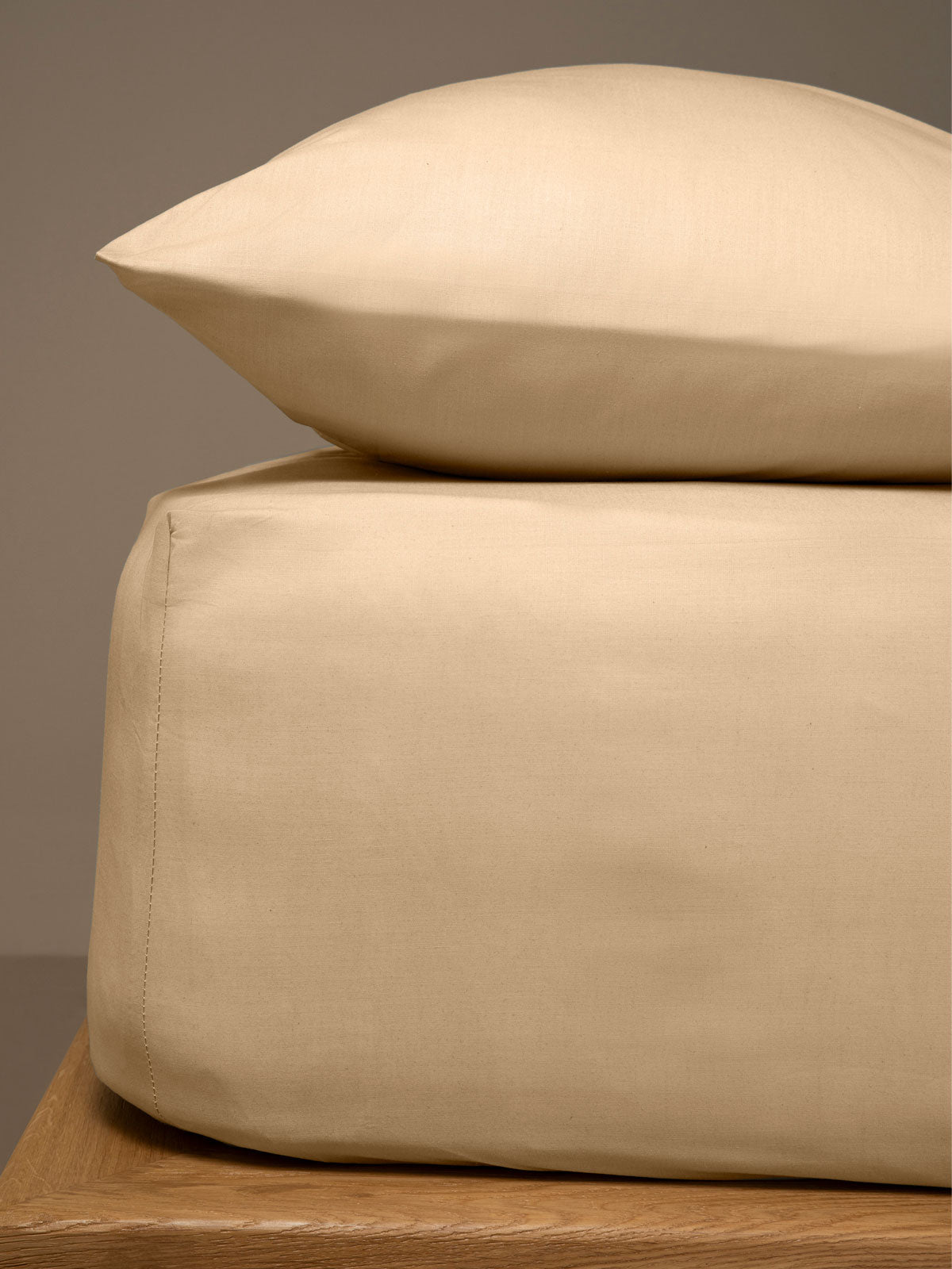 Κατωσέντονο Menta με Λάστιχο 22 Sand Ημίδιπλο 120x200+25εκ