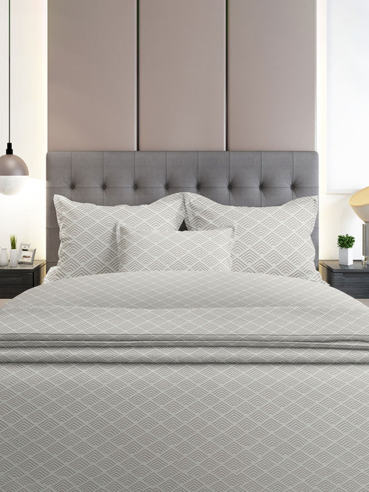 Σετ Σεντόνια Flannel 2048 Grey Μονό με Λάστιχο 105x205+30εκ